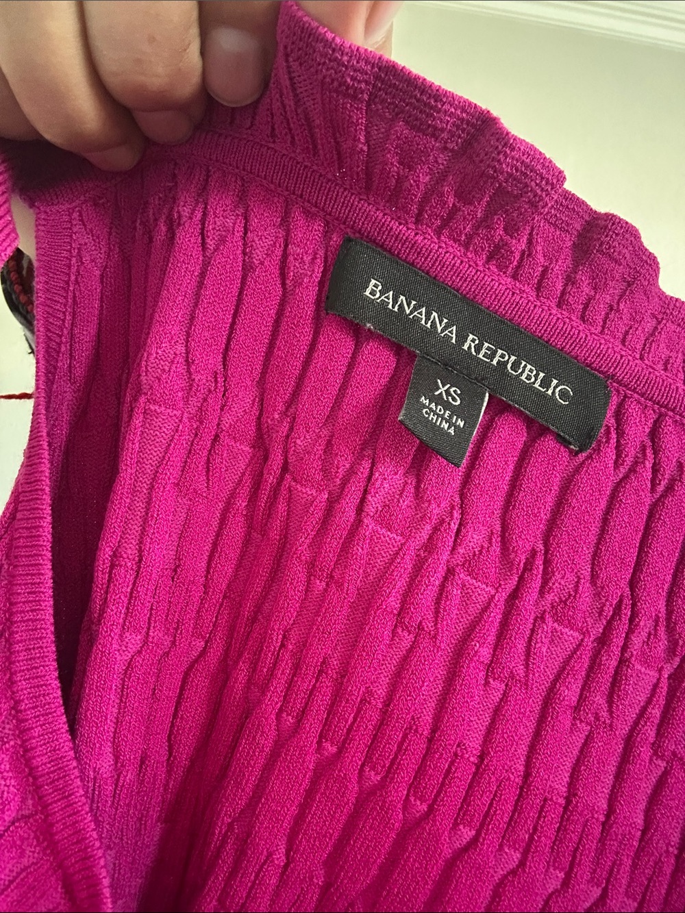 Banana Republic Bright Fuchsia Smocked Top